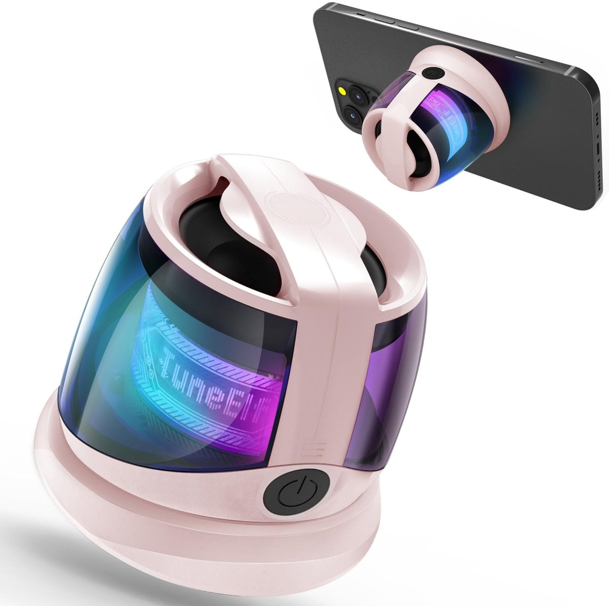 Dailygoods- Bluetooth-luidspreker met magnetische houder - Draadloze speaker - IPX4 waterdicht - 10 uur speeltijd - Compact formaat - Rijke audio met verbeterde bas