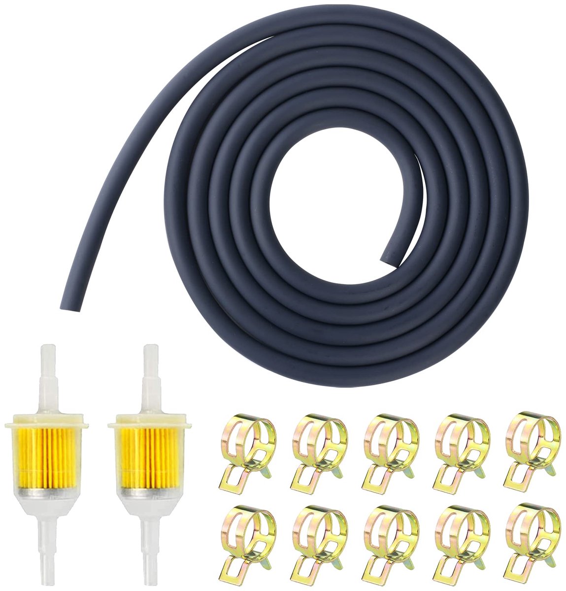 Dailygoods - Benzineslangkit met 2 meter brandstofleiding en filters voor auto en motor