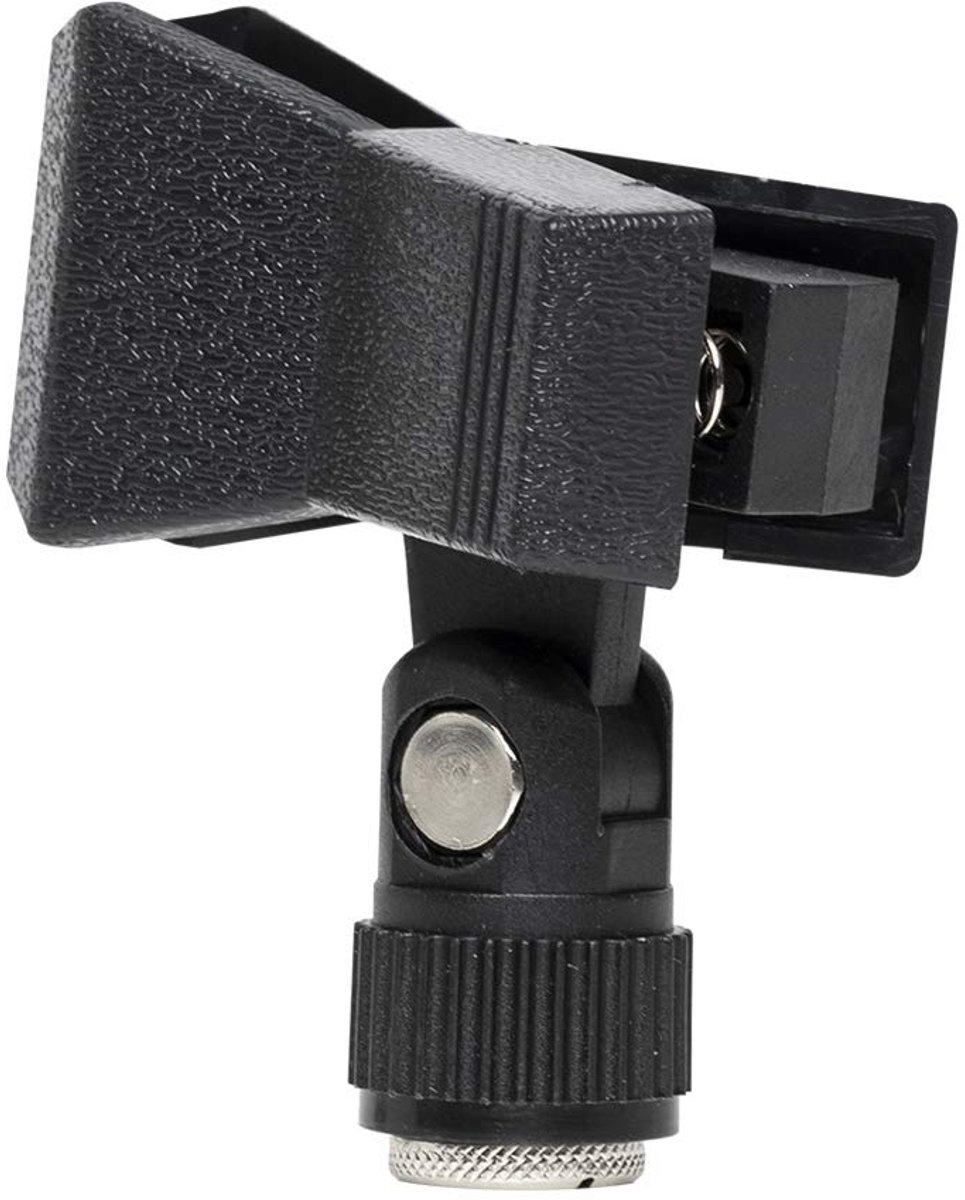 Dailygoods- Microfoonklem Veerbelast - Geschikt voor Microfoons 13-28 mm - 5/8 Inch Messing Schroefdraad - Betrouwbaar - Veilig Bevestigen - Microfoonhouder