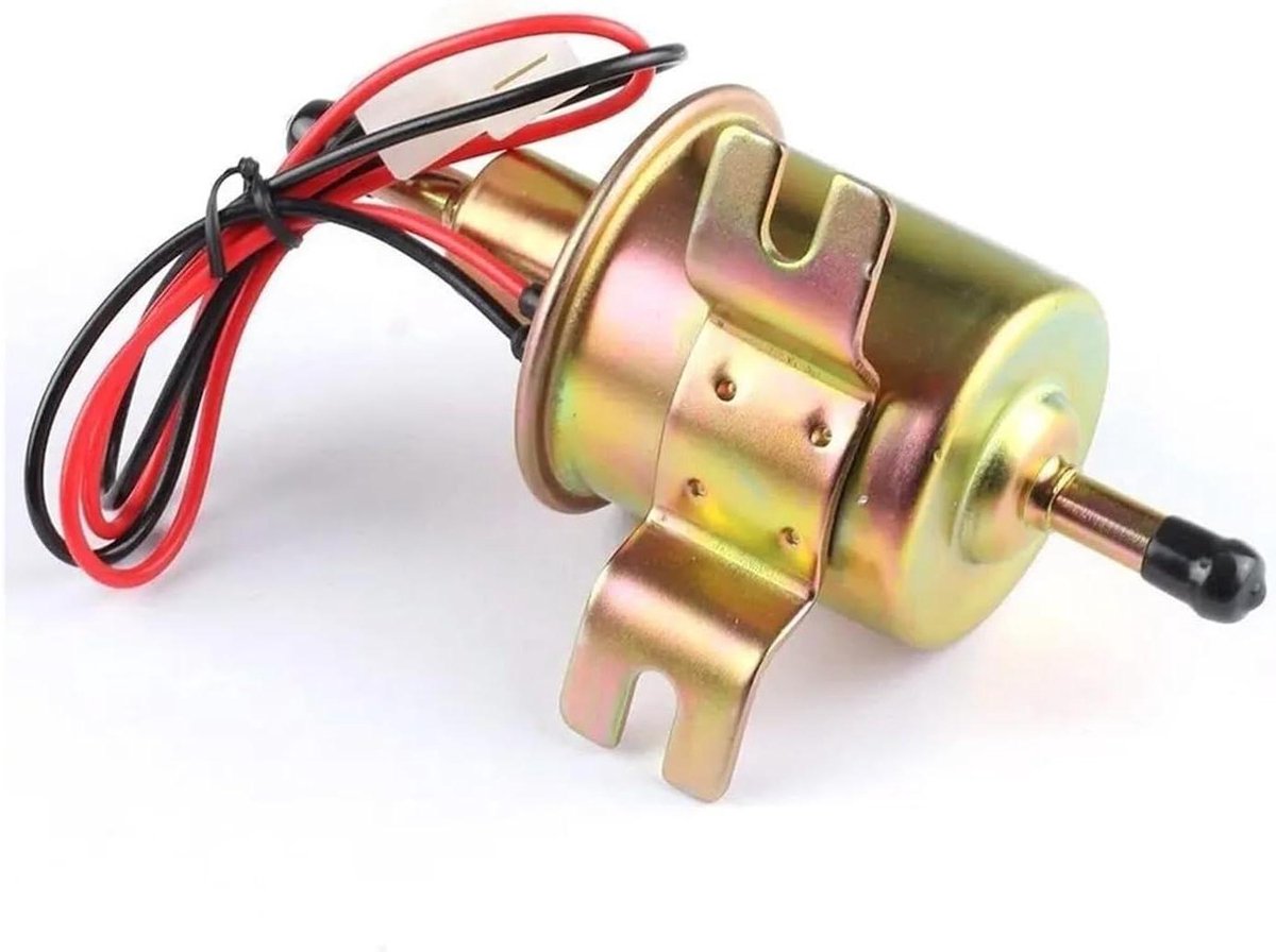 Elektrische Brandstofpomp - Brandstofpomp Universeel - Motoronderhoud - Lage Druk - 8 mm Inlaat/Uitlaat - Zwart