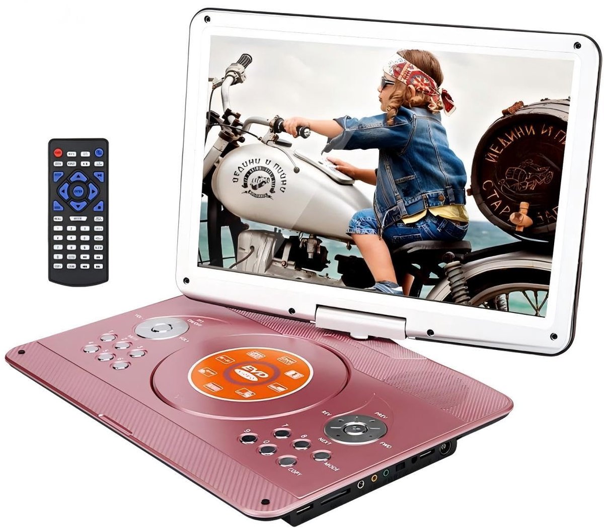 Dailygoods- Draagbare DVD Speler - HDMI - Regiovrij - USB - Ondersteunt MP3/AVI - 14 Inch Scherm met Oplaadbare Batterij