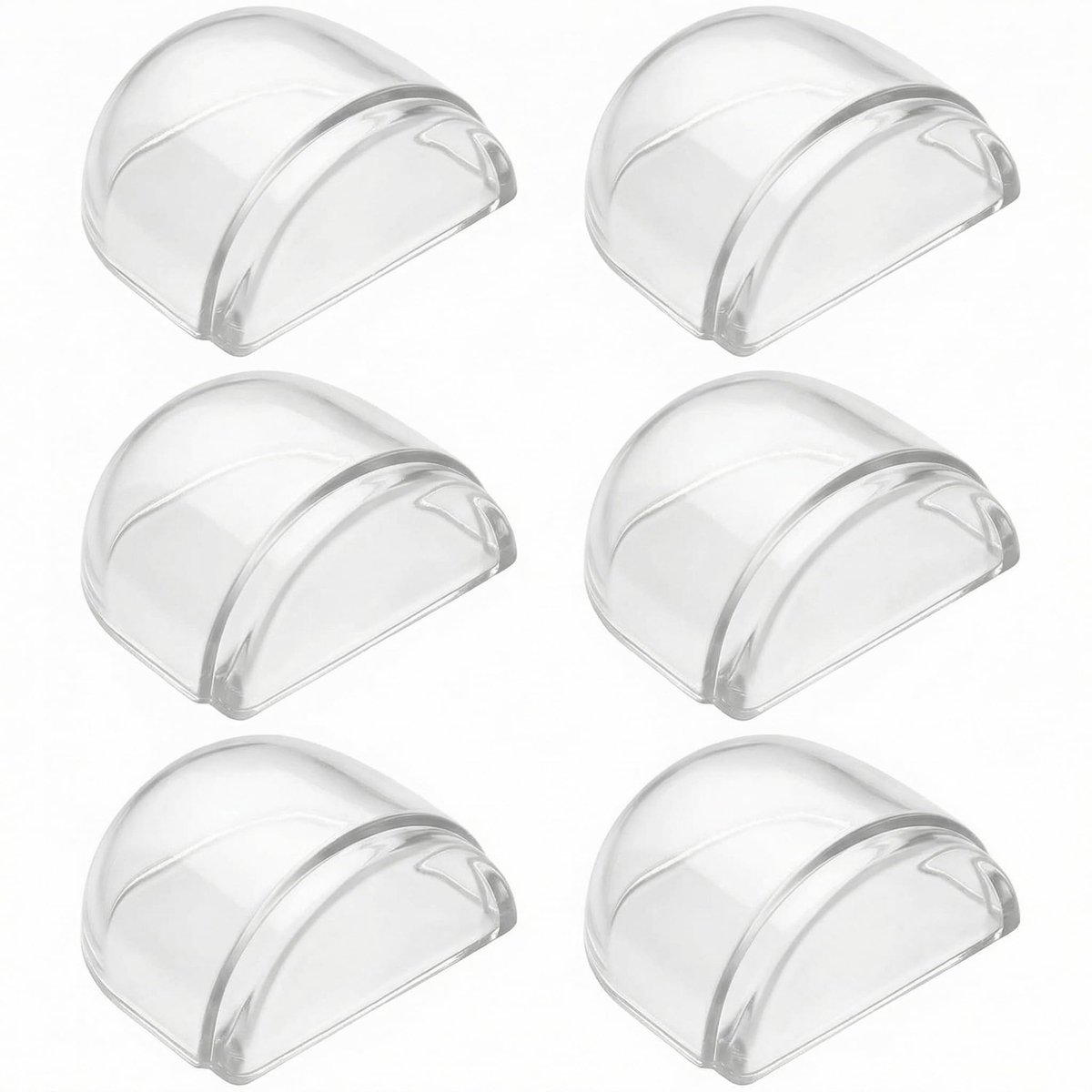 Dailygoods - 6 Stuks Vloerdoppen - Transparante Zelfklevende Deurstopper voor Gladde Vloeren