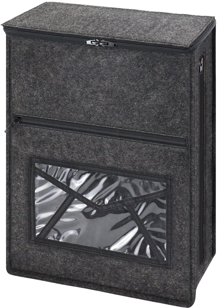 Dailygoods- Brievenbusvanger Eenvoudig te Installeren - Postbakje - Minimalistisch Deurbeslag - Vilt Postvanger - Geschikt voor UPVC/Glas/Hout/Metaal - Afmetingen 40x48x6 cm - Postzak