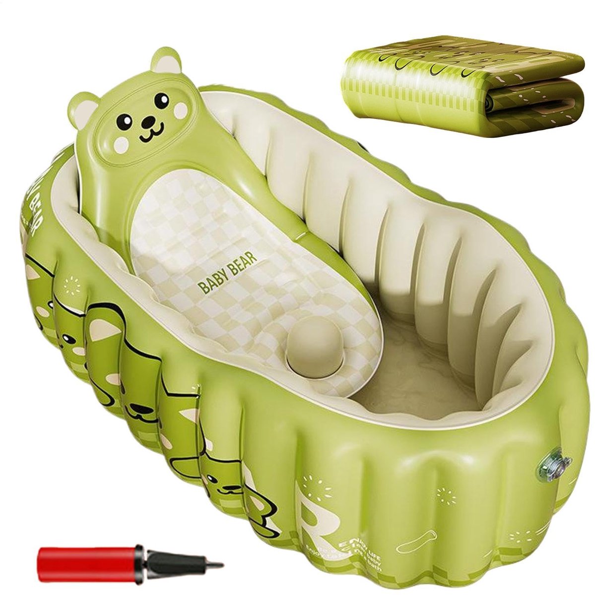 Dailygoods - Opblaasbare Badkuip voor Kinderen - Ergonomisch en Ruimtebesparend