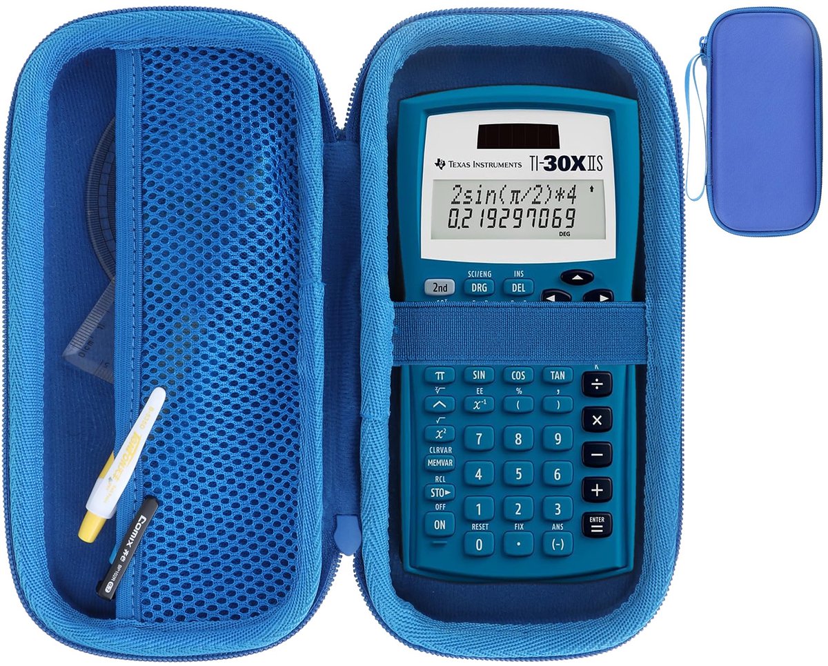 SnelShoppen - Harde Hoes voor Wetenschappelijke Rekenmachine TI-30XS/TI-30X Pro/TI-30XA/TI-36X PRO/TI 30 X Plus/TI-30XIIS - Hemelblauw - Duurzaam & Be