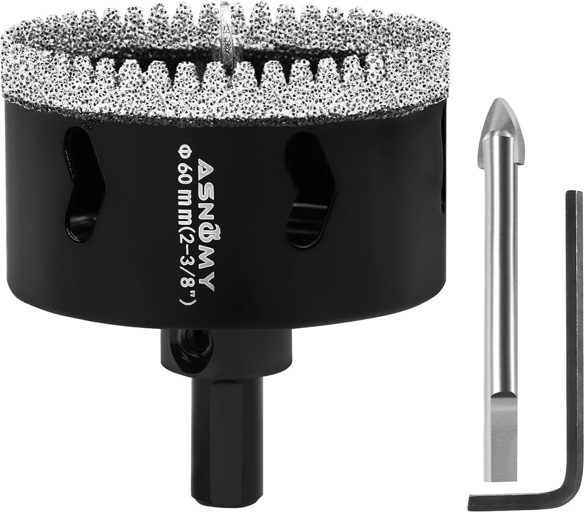 Dailygoods - 60mm Diamant Boorbit met Centering Boor - Ideaal voor Tegels, Glas en Graniet
