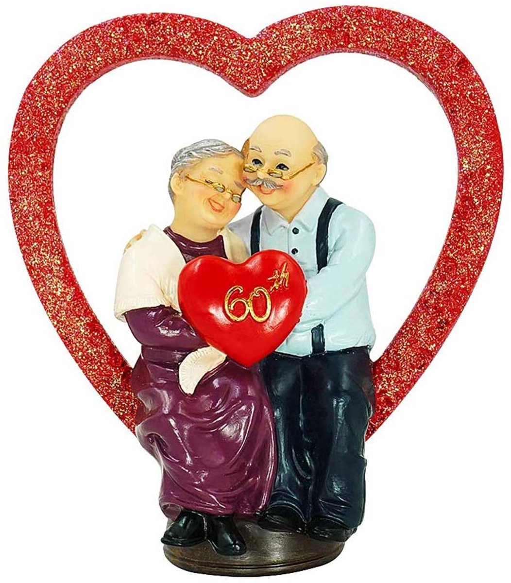 Dailygoods - Old Couple Memorial Statue - Huwelijkscadeau voor Ouders en Grootouders