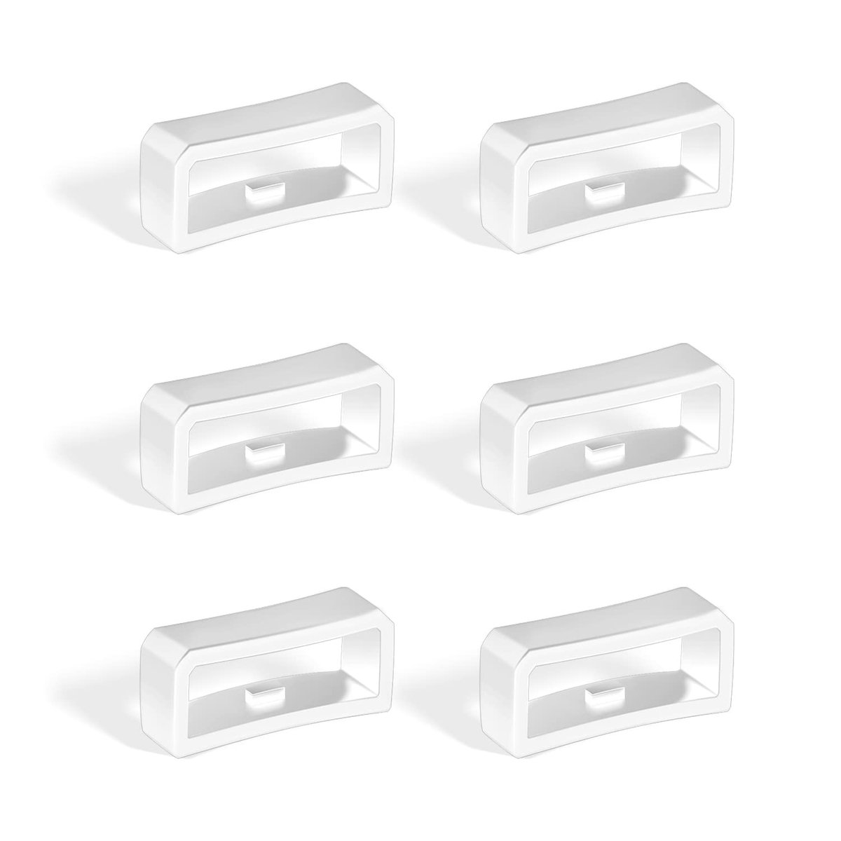 Dailygoods - 6 Stuks Siliconen Horlogeband Houder - Vervangende Bevestigingsringen voor Smartwatch Band