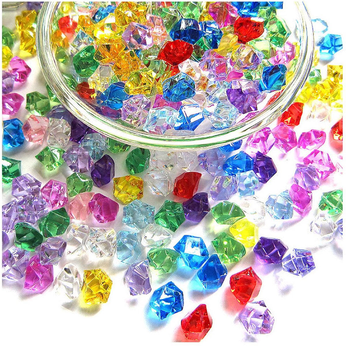 Dailygoods - 150 Stuks Nepparels en IJsstenen voor Decoratie - Vaasvullers en Tafeldecoratie