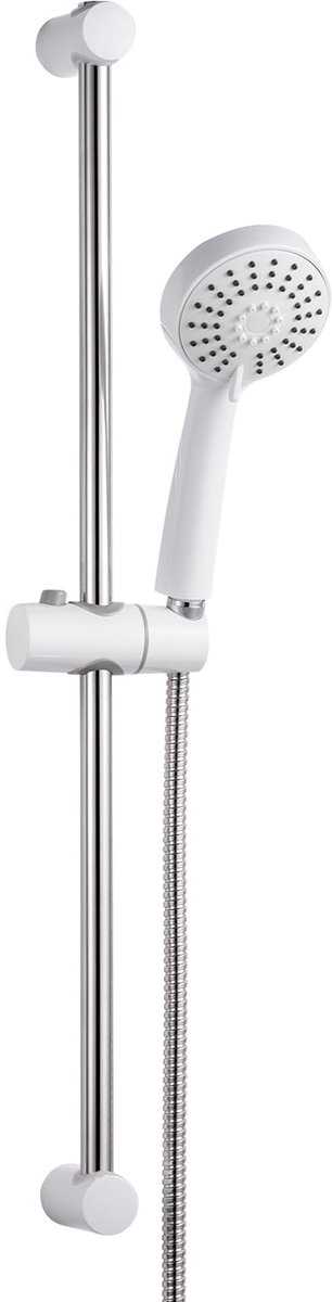 SnelShoppen - Doucheset Roestvrij Staal met Handdouche, 60 cm Douchestang, Ronde Grote Dou