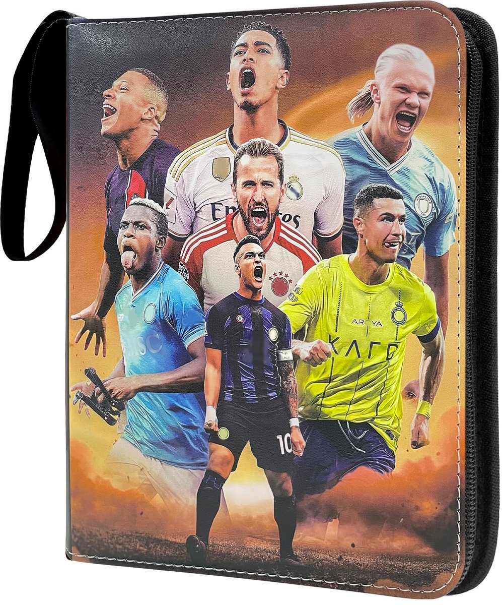 SnelShoppen - Voetbalkaartalbum, Voetbalkaartboek, Football Card Album, 100 Pagina's, Geschikt voor Kinderen en Volwassenen, Perfect voor Verzamelinge