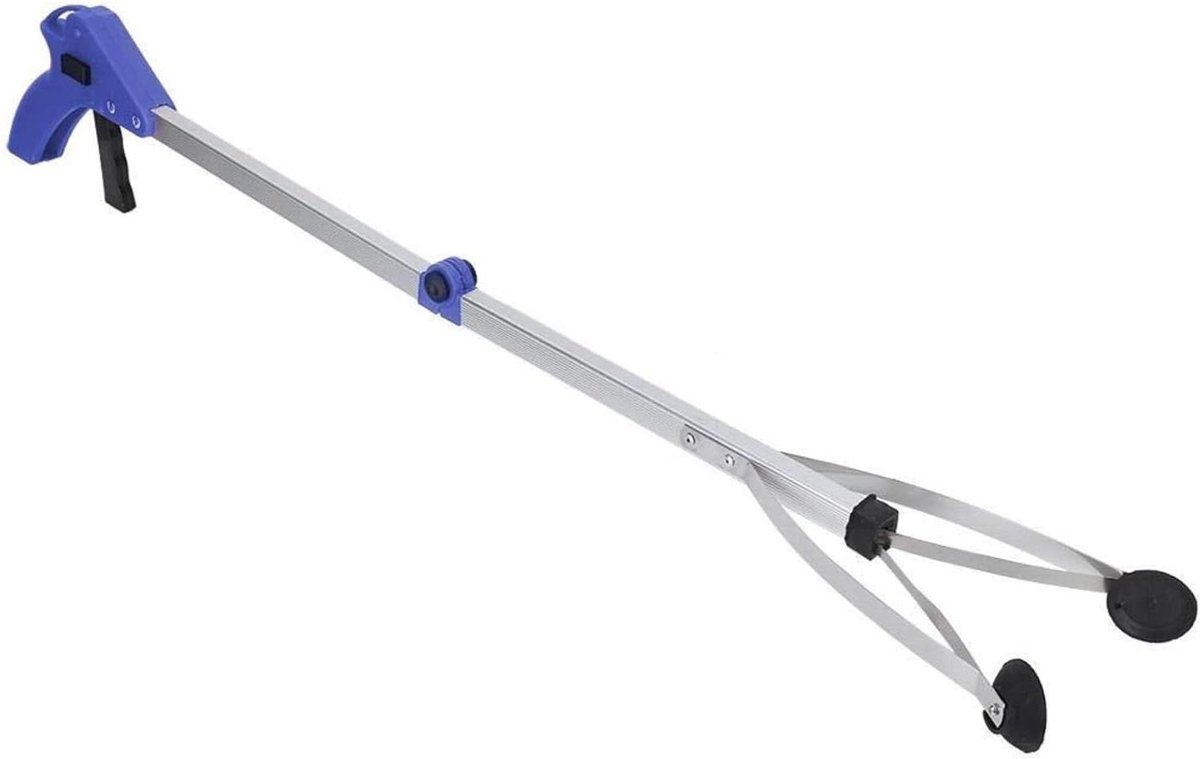 Afvalverwijderaar - Grijper Arm - Voorwerpen Pakken - Opvouwbaar Ontwerp - 81 cm Uitgeschoven - Blauw
