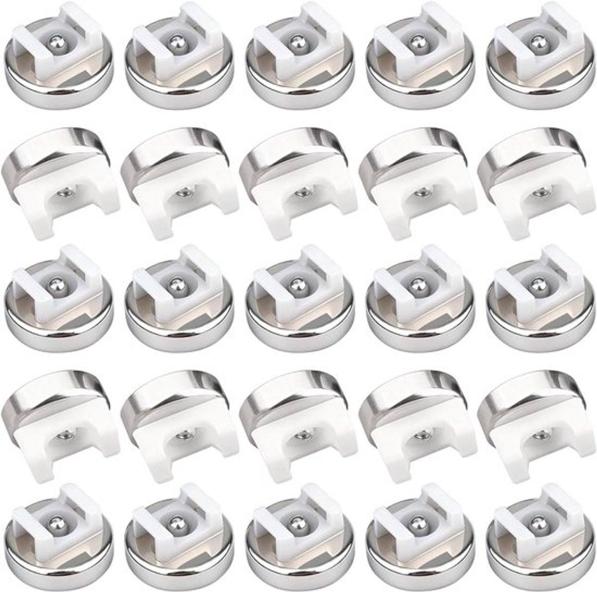 Thijox - Magnetische Zip Tie Mount 20 STKS 25 mm Kabel Organizer Clip - Multifunctionele Draad Ties Mount voor Auto, Boot, Thuiskantoor - Zwarte Magne