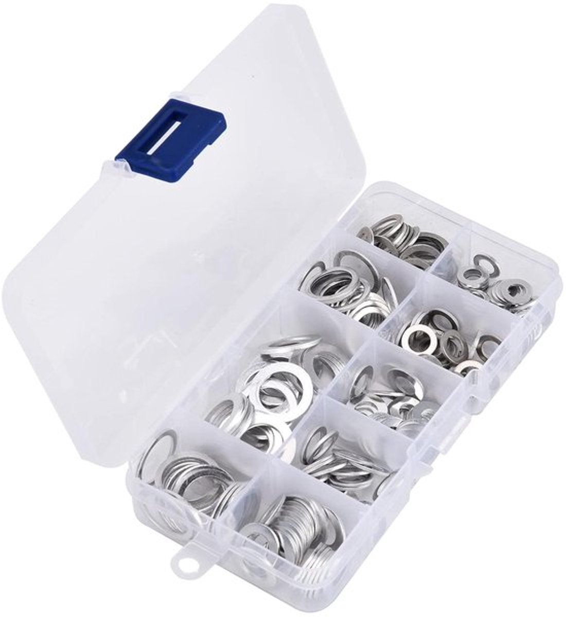 Set van 200 aluminium sluitringen, O-ringen voor hoge temperaturen - Onderhoud afdichting - Duurzame ringen voor afdichting - Essentieel voor onderhoud - Handige set van 200 ringen.