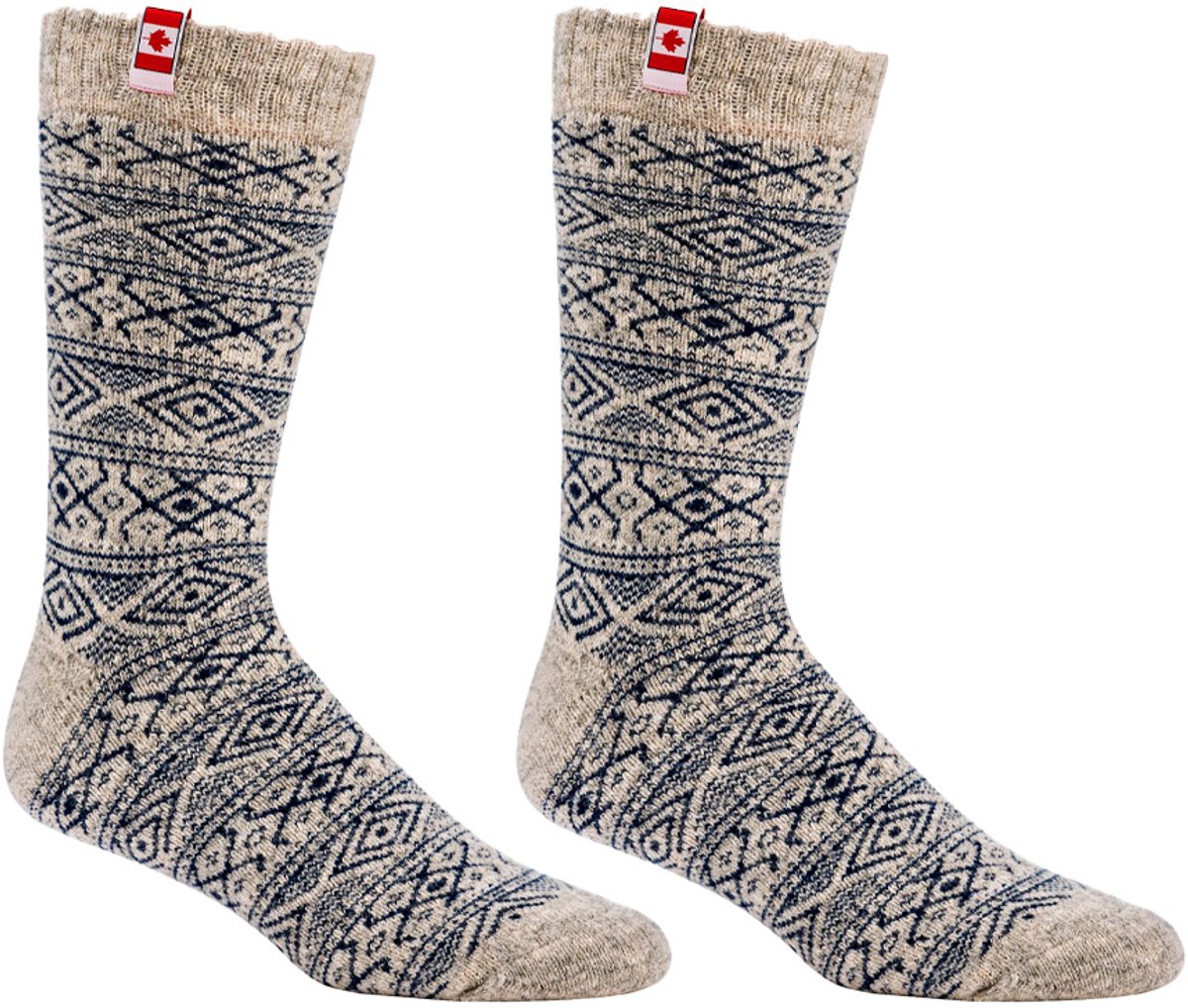 6 Paar - Canadese Sokken - Wollen Thermosokken - Socks4fun - Kleurenmix Pakket