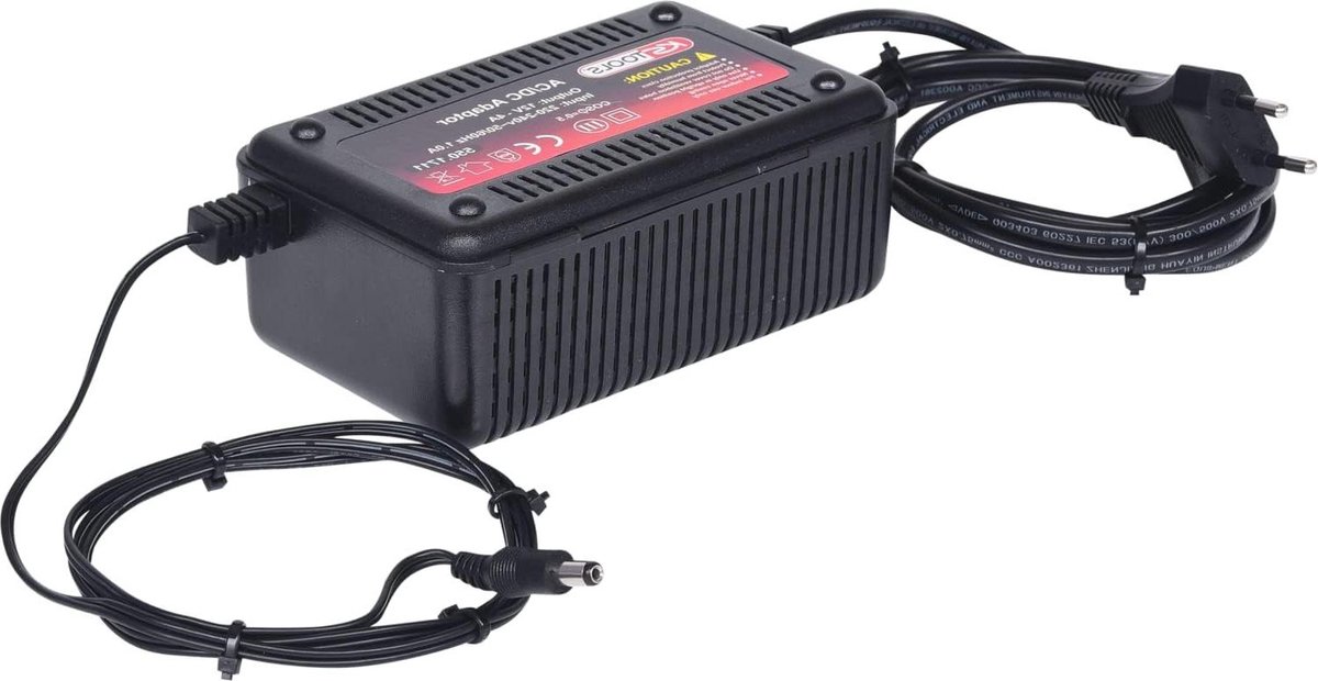 Laadapparaat voor Booster - Acculader Booster - Accu Opladen - Geïntegreerde Veiligheidsschakeling - 35 x 25 x 13 cm - Grijs