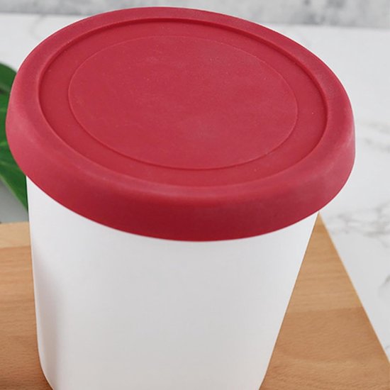 Zelfgemaakte ijscontainer - Lekvrije ijscontainer voor zelfgemaakt ijs,Vriescontainers Bakken met deksels voor ijs Yogurt, 1 liter — afbeelding 5