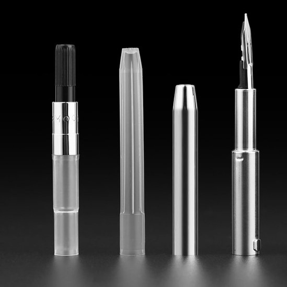 erofa Majohn A2 intrekbare vulpen extra fijne penpunt met doos, pers zwarte hars inktpen met converter schrijfset (zwarte clipversie)