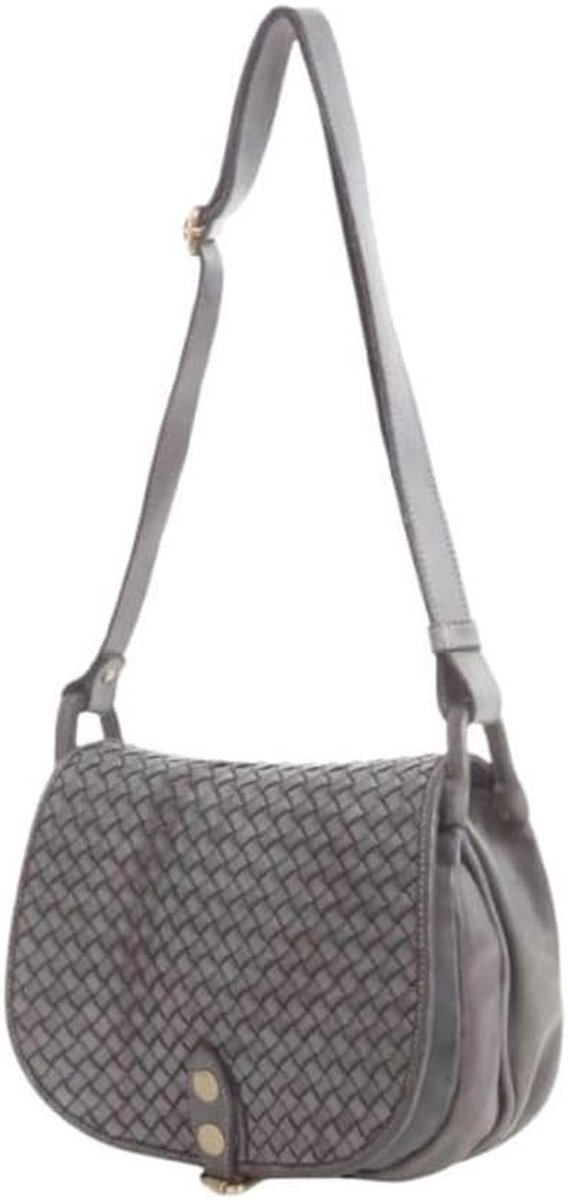 Schoudertas Dames - Handtas Leer - Dagelijks Gebruik - Gemaakt in Italië - 36 x 13 x 31 cm - Rood