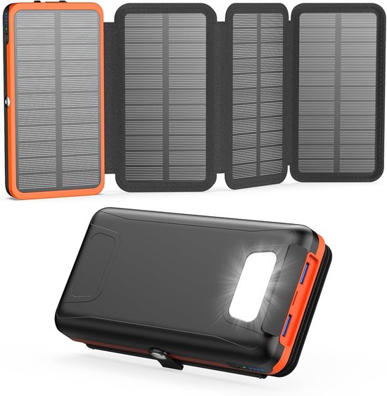 Blynk Solar Powerbank 25.000 mAh met 4 Opvouwbare Panelen - Blynk - €34,95