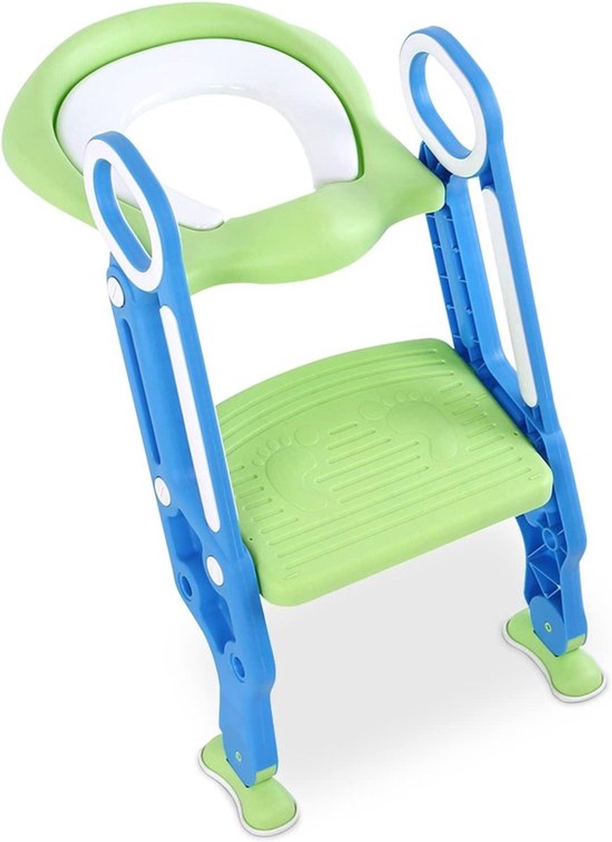 Veilige Toilettrainingsstoel met Ladder voor Baby's en Peuters (Blauw)