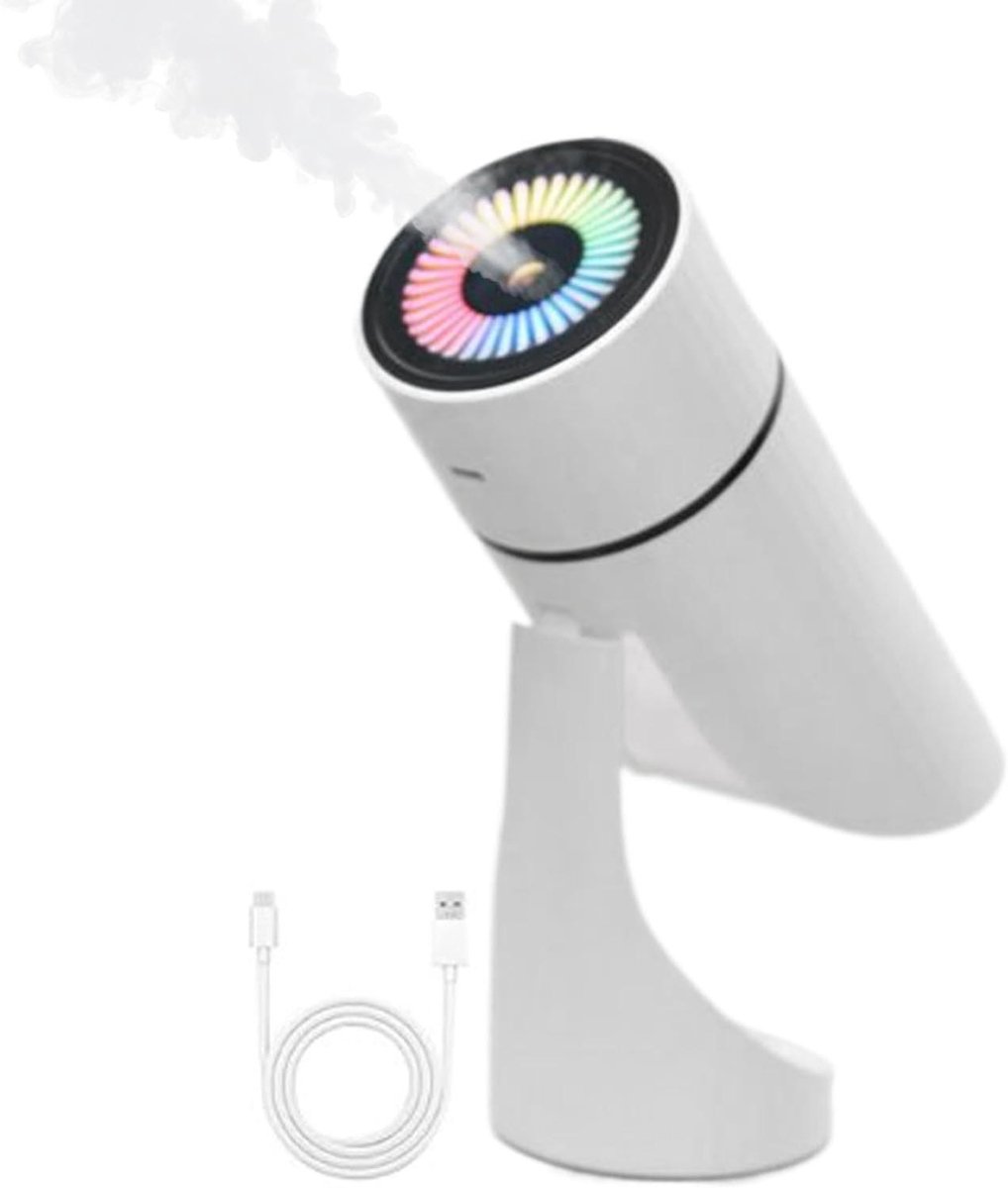 Luchtbevochtiger Hond - Nevel Diffuser - Droge Lucht Bestrijden - Nano Mist Technologie - 19x9x19 cm - Wit