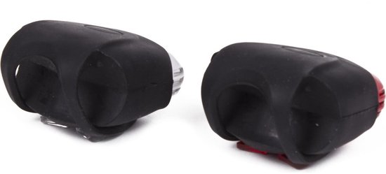 LED fietslamp set - rood / wit - siliconen - waterdicht - 12 chips — afbeelding 2