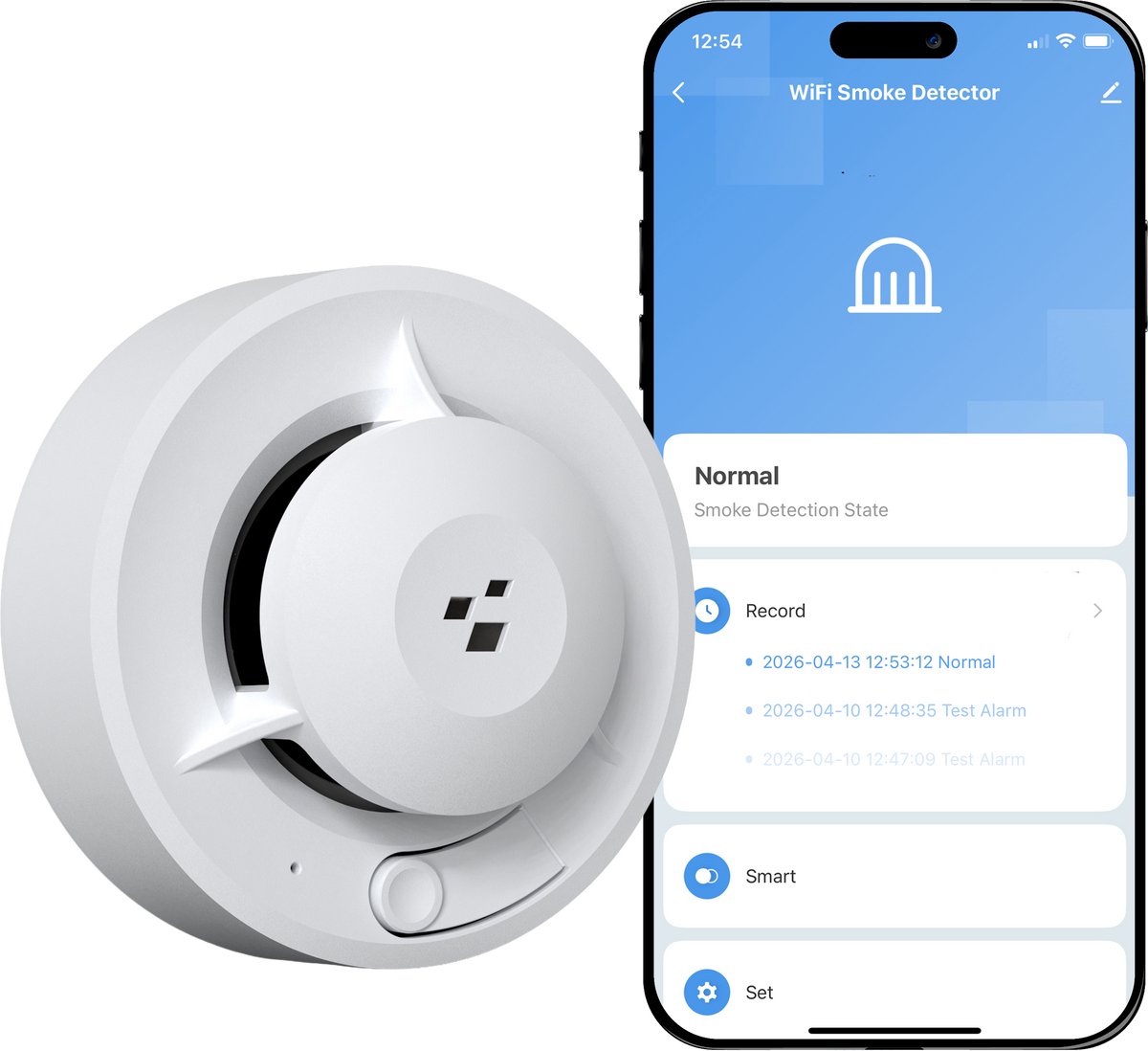 Trust Smart Home - Slimme WiFi Rookmelder - Foto-elektrische Sensor - 85 dB Alarm - Zonder Hub - 1 stuk - Wit