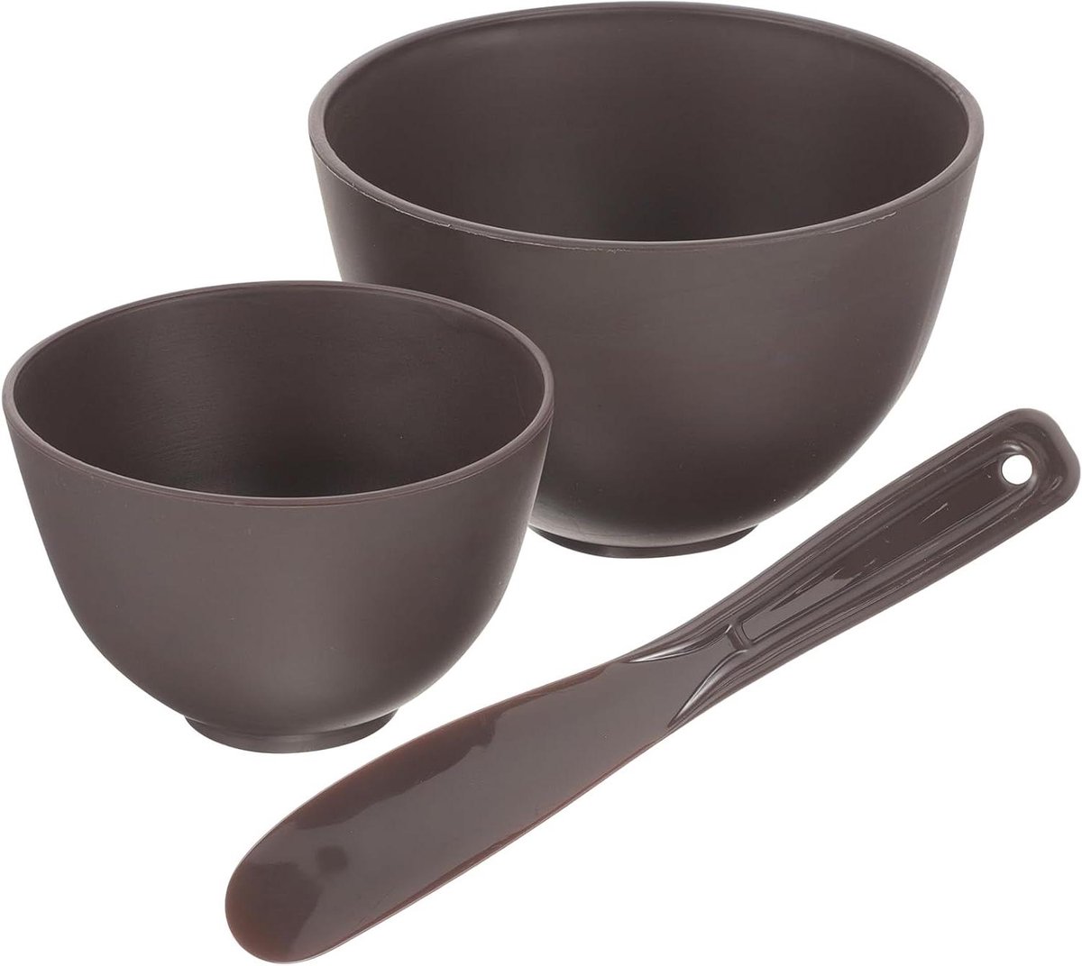 Masker Mengkom Set - Wax Kom - Gezichtsmasker Maken - Hittebestendig Siliconen - 13 x 13 x 8.5 cm - Koffie