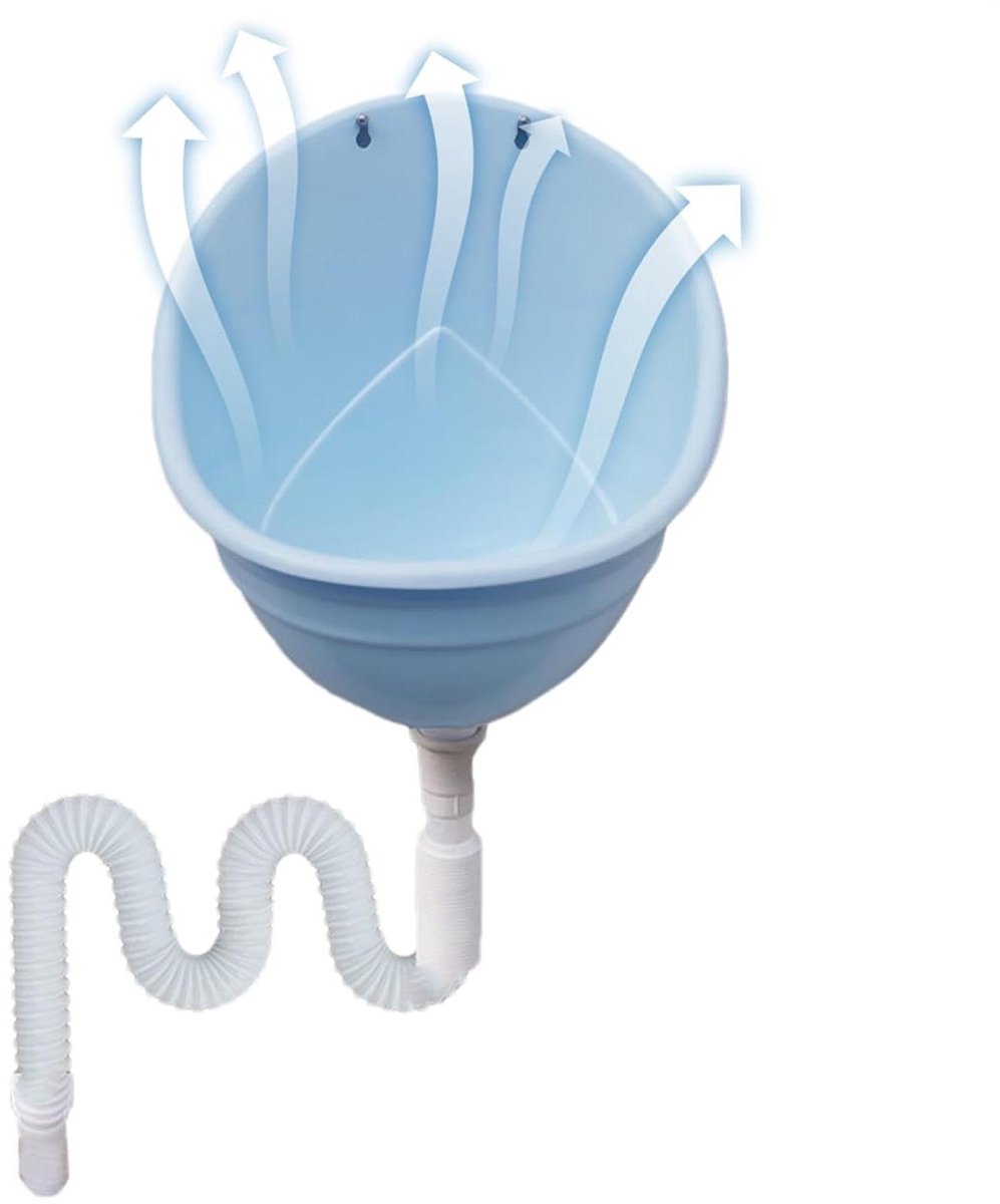 Waterloos Urinoir - Mobiel Toilet - Outdoor Kamperen - Efficiënte Waterbesparing - 295 x 24 x 345 cm - Wit