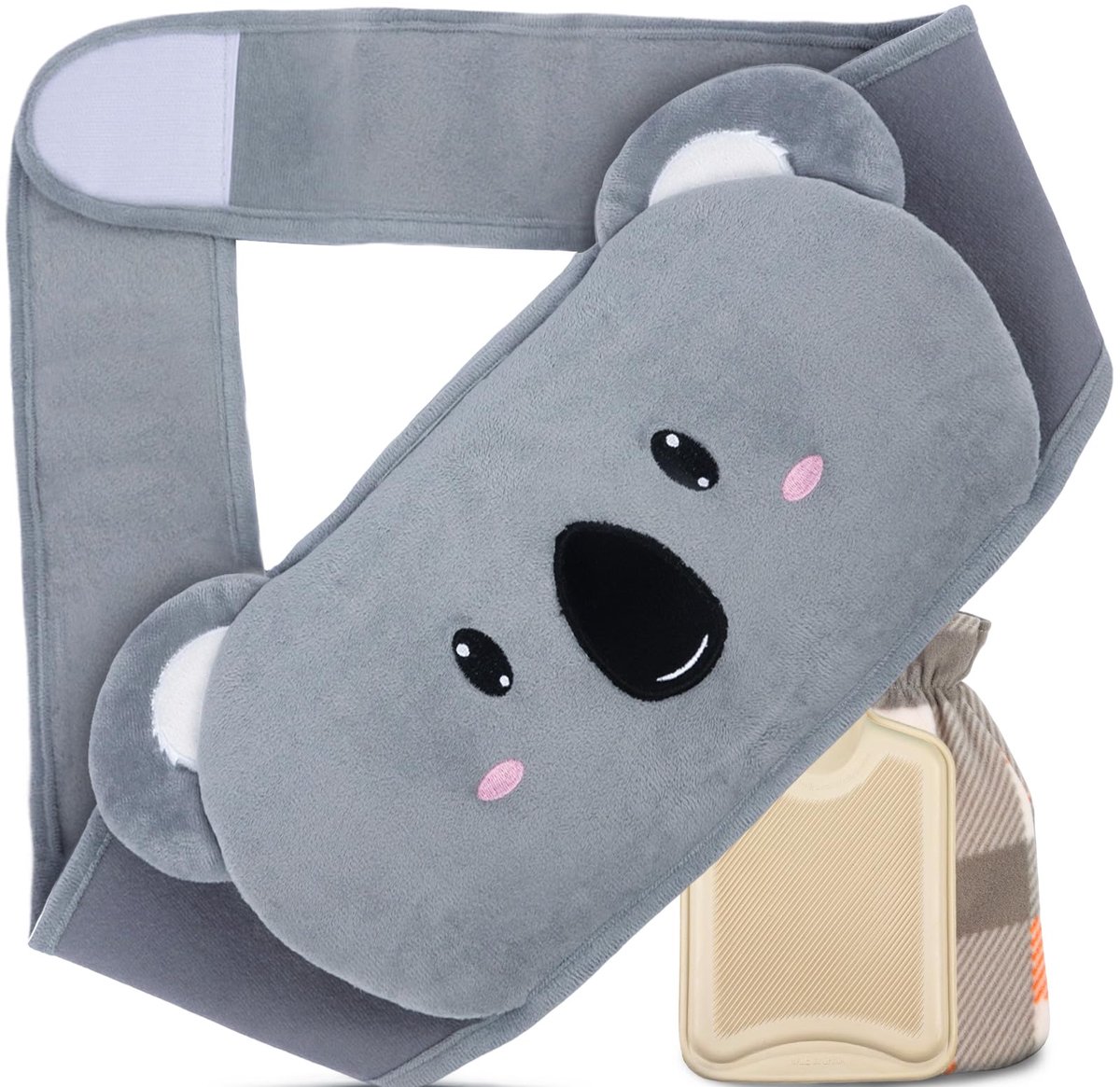 SnelShoppen - Warmwaterkruik 1 Liter, 3-in-1 Draagbare PVC Warmwaterkruik Koala voor Kinderen en Volwassenen, Ideaal voor Feest, Camping, Tuin en Thui
