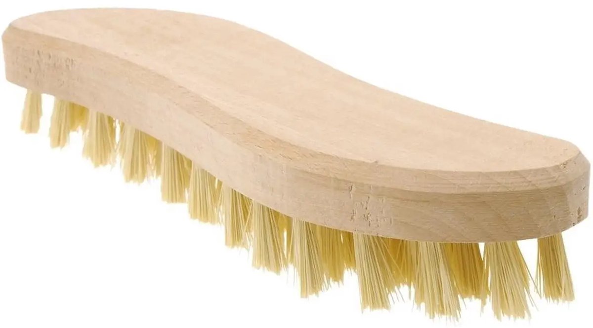 Brush Houten schoonmaakborstel - Geel, 20 cm