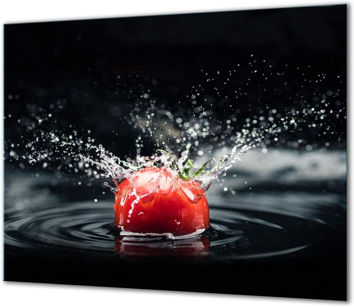 Fornuis Afdekplaat - Glasplaat Kookplaat - Extra Werkblad - Gehard Glas - 60x52 cm - Zwart