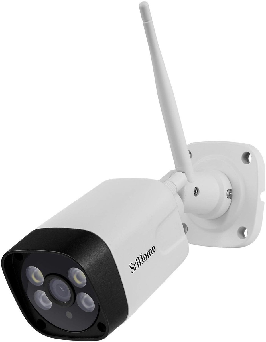 SnelShoppen - Sricam Italia SH035 Bewakingscamera 3 MP Wifi 1296P Buitencamera Met Nachtzicht IP66 Waterdicht Bewegingsdetectie 2-Weg Audio Gratis App