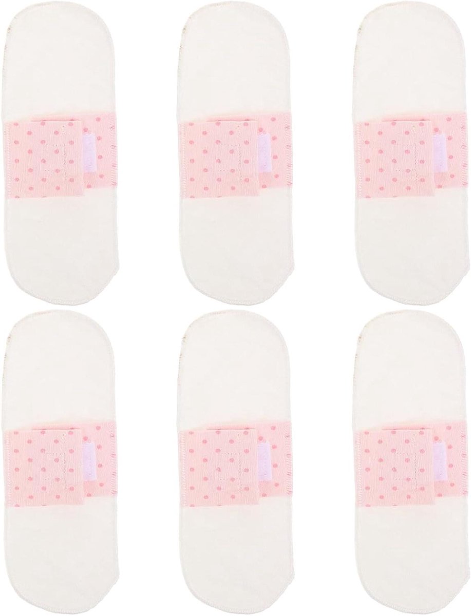 Herbruikbare Menstruatiepads - Katoenen Maandverband Wattenschijfjes - Hygiënisch Zelfzorg - Ademend en Zacht - 21 x 7.5 cm - Multi