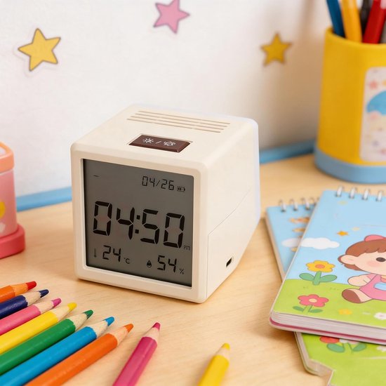 Slimme Wekker Kinderen - Elektronische Klok Slaaptrainer - Kinderen Leren Wakker Worden - Uniek Wip Ontwerp — afbeelding 3