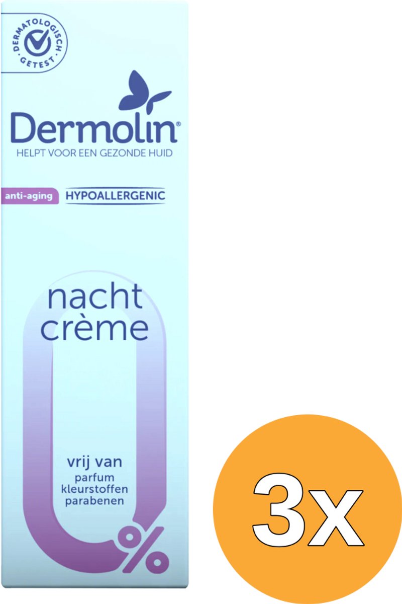 3x Dermolin Nachtcreme Anti-Aging flacon (50 ml)