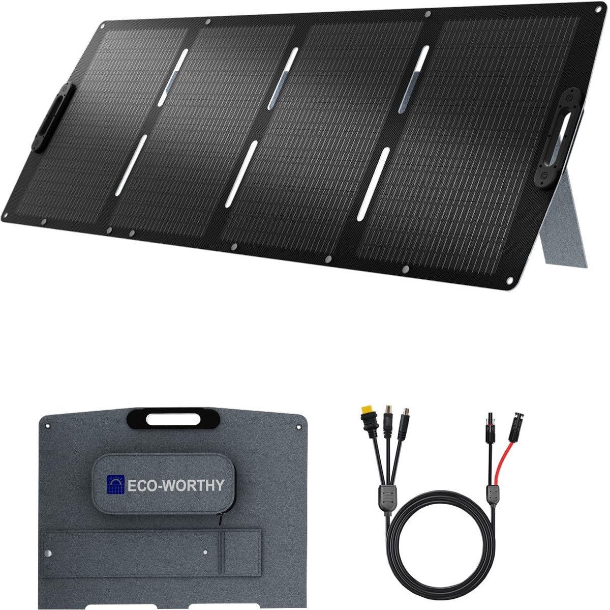 SnelShoppen - 200W Opvouwbaar Zonnepaneel - Mono ETFE - XT60 - Tot 23% Efficiëntie - Ideaal voor Camper, Outdoor, Camping, Tuin en Boot