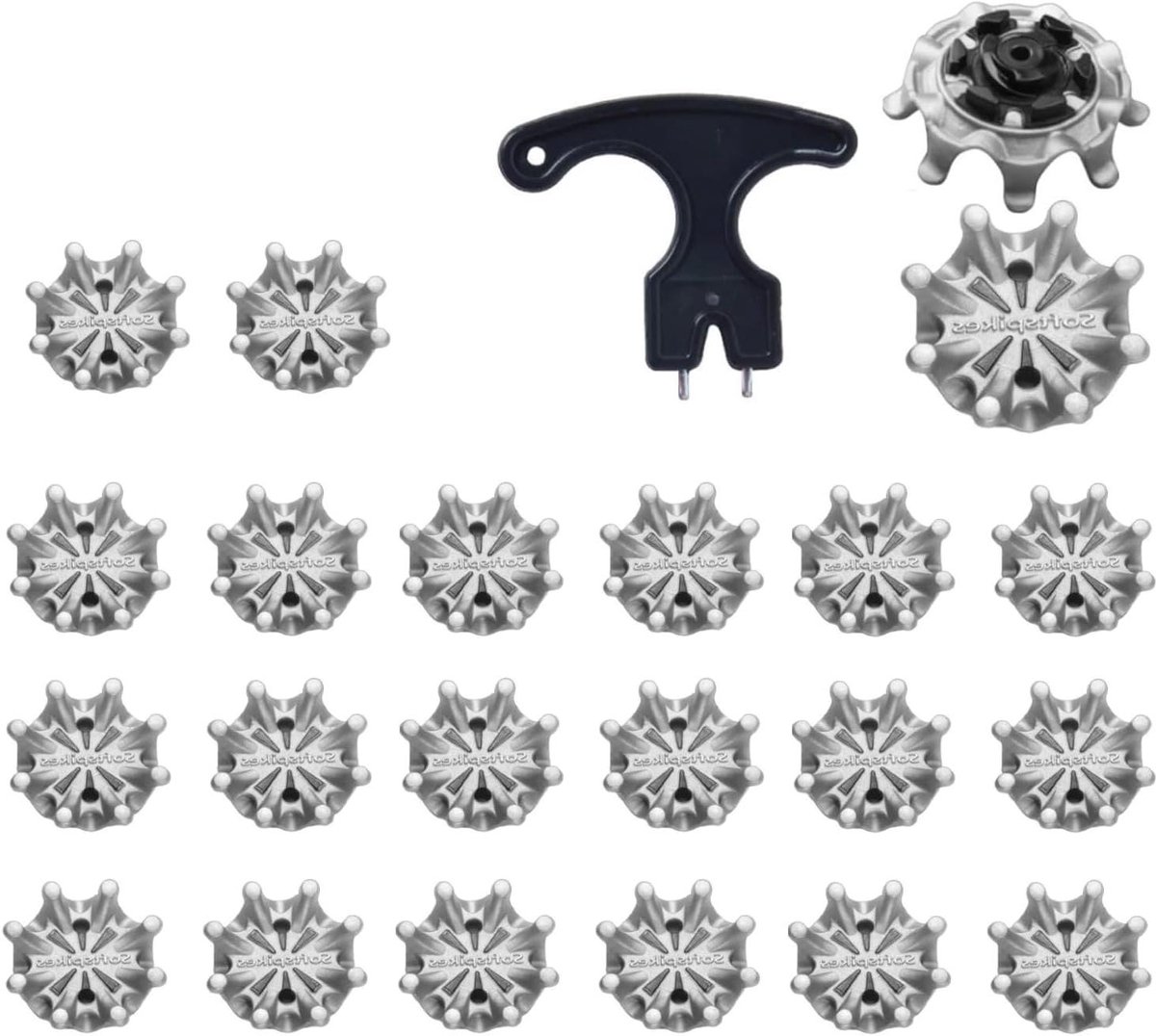 Vervangende Golfspikes - Golfschoen Noppen - Verbeteren Golfgrip - Zacht TPU Materiaal - 20 stuks - Zwart