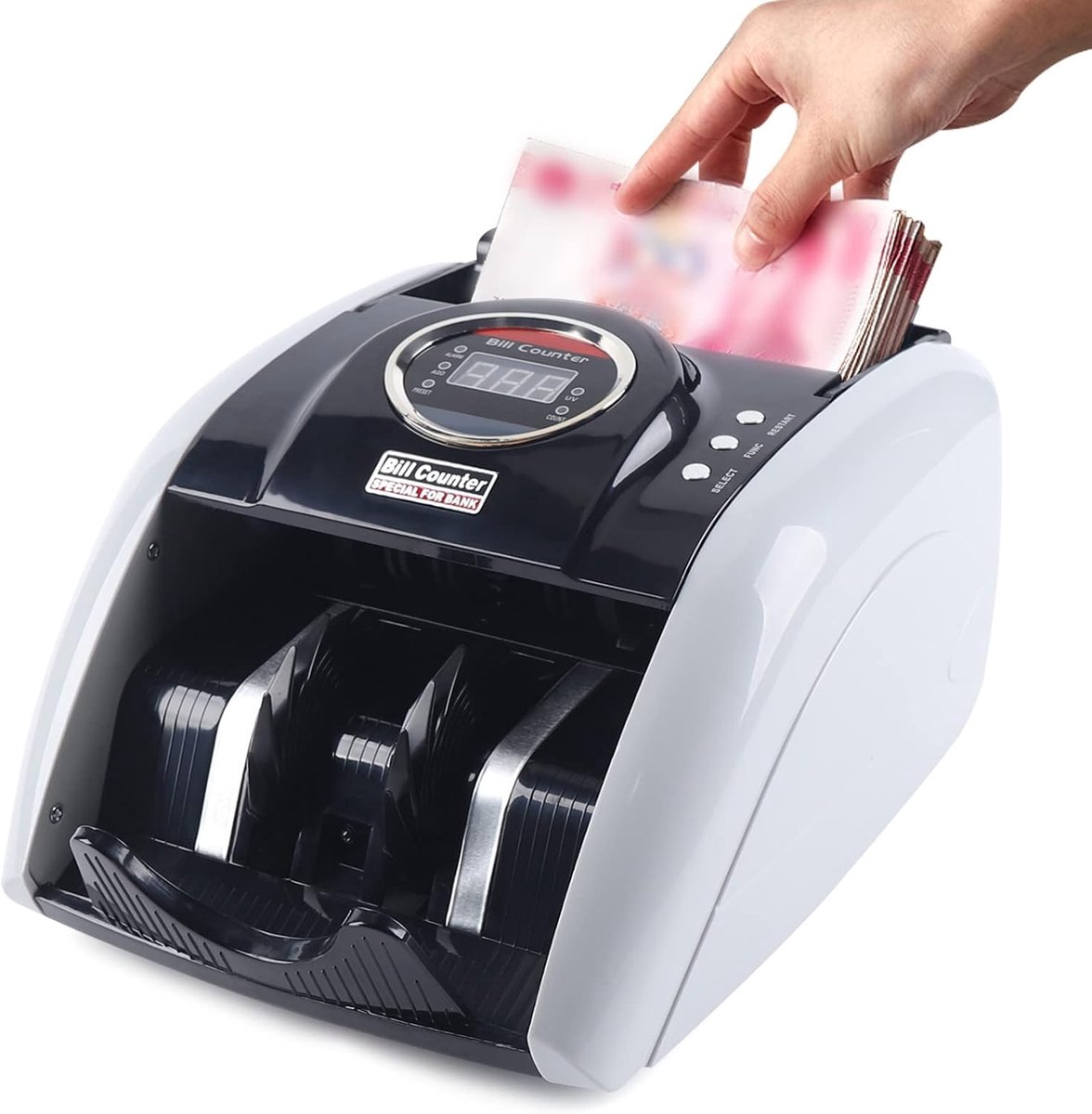 Geldtelmachine Bankbiljetten - Geldteller Biljetten - Geld Tellen - Automatische Teller - 900 stuks/min - Zwart Wit