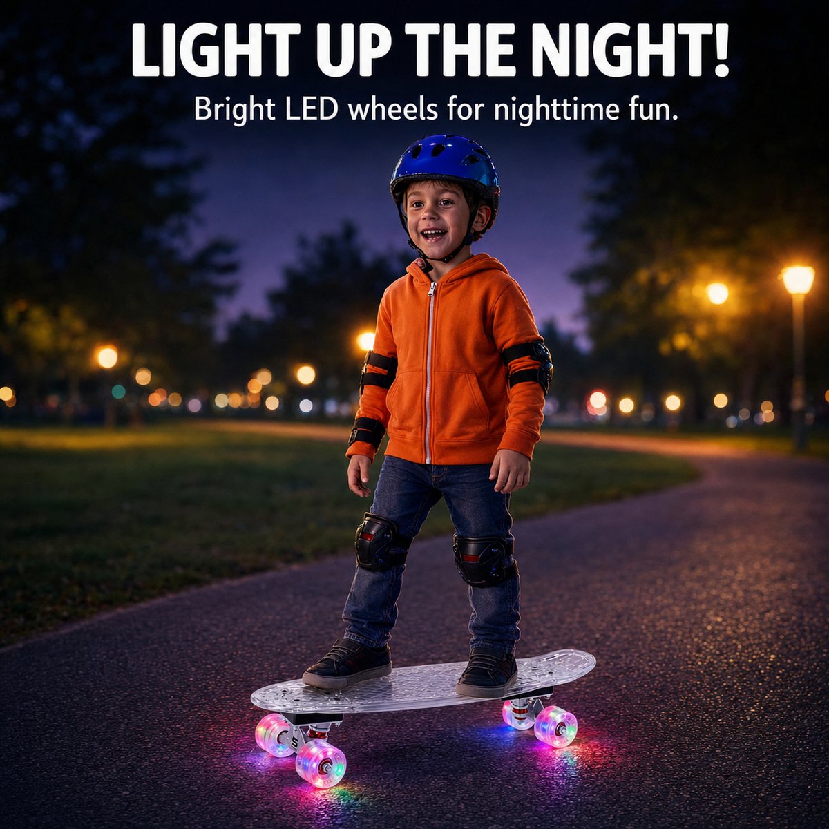 Suotu Skateboard met LED Lichtgevend Dek & Wielen - ABEC-9 - Skateboard Meisjes/jongens – Skateboard Volwassenen - Transparant — afbeelding 3