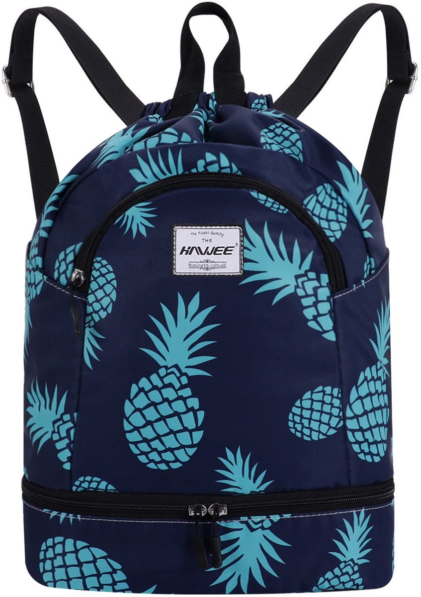 SnelShoppen - Waterdichte Sporttas Rugzak met Trekkoord - Grote Uniseks Dagrugzak voor School, Sport, Yoga, Zwemmen, Strand - Ideaal voor Dames en Her