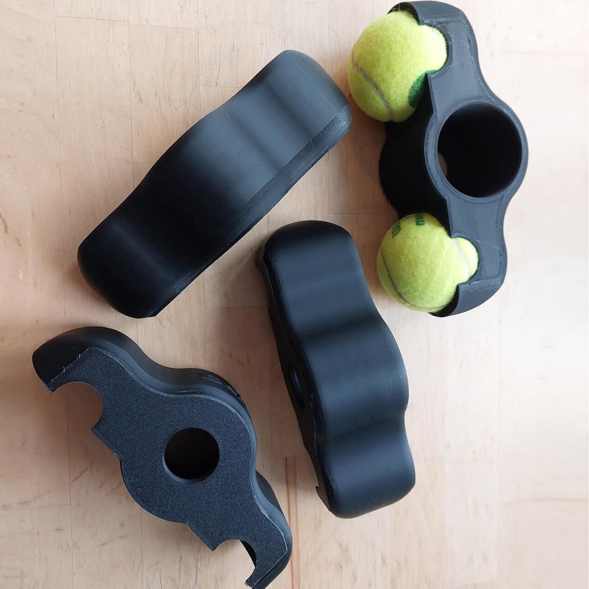 Fietsstandaard Wipvoetjes - Indoor Trainer Stabilisator - Verbeteren Fietservaring - Versterkt Kernkracht - 4 stuks - Zwart