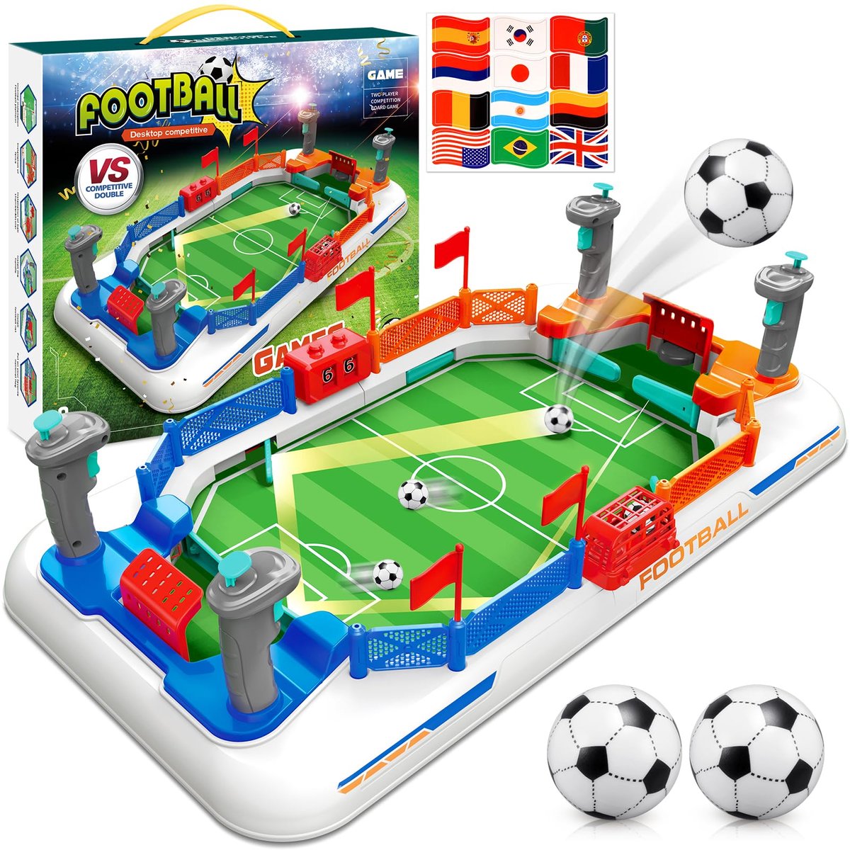 Dailygoods- Tafelvoetbaltafel - Speelgoed voor kinderen - Buitenspeelgoed - Bordspel voor kinderen - Geschikt voor 4-11 jaar - Voor volwassenen - Tafelvoetbal