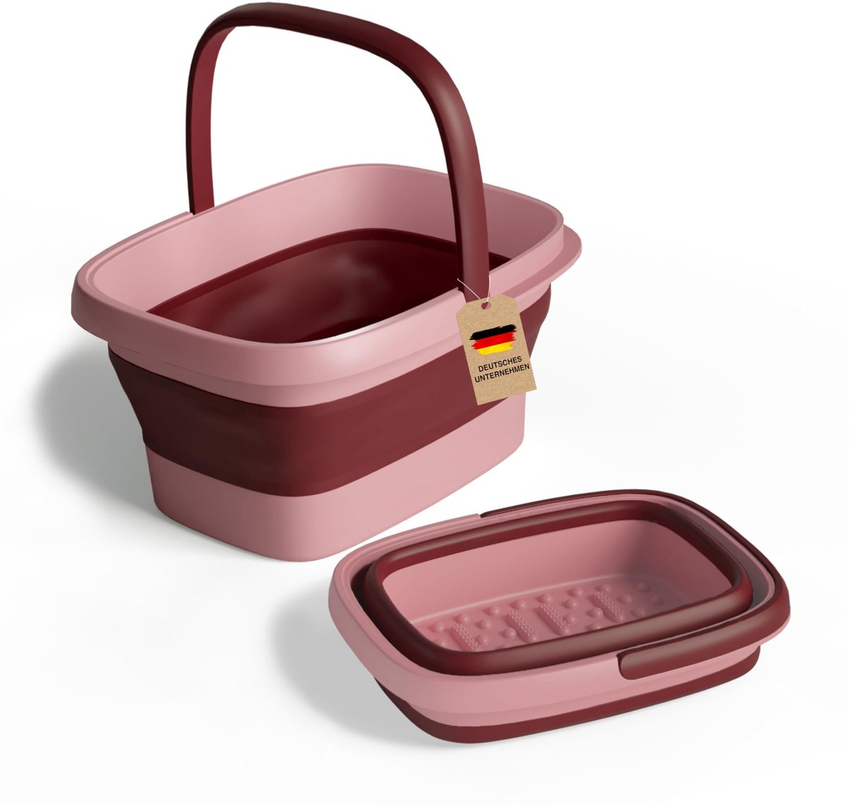 Dailygoods- Voetenbad Hoogwaardig - Voetenbad met Massage-noppen - Duurzaam - Ruimte voor Maat 45 - Perfecte Pasvorm - Weldadige Ontspanning - Voetemmer