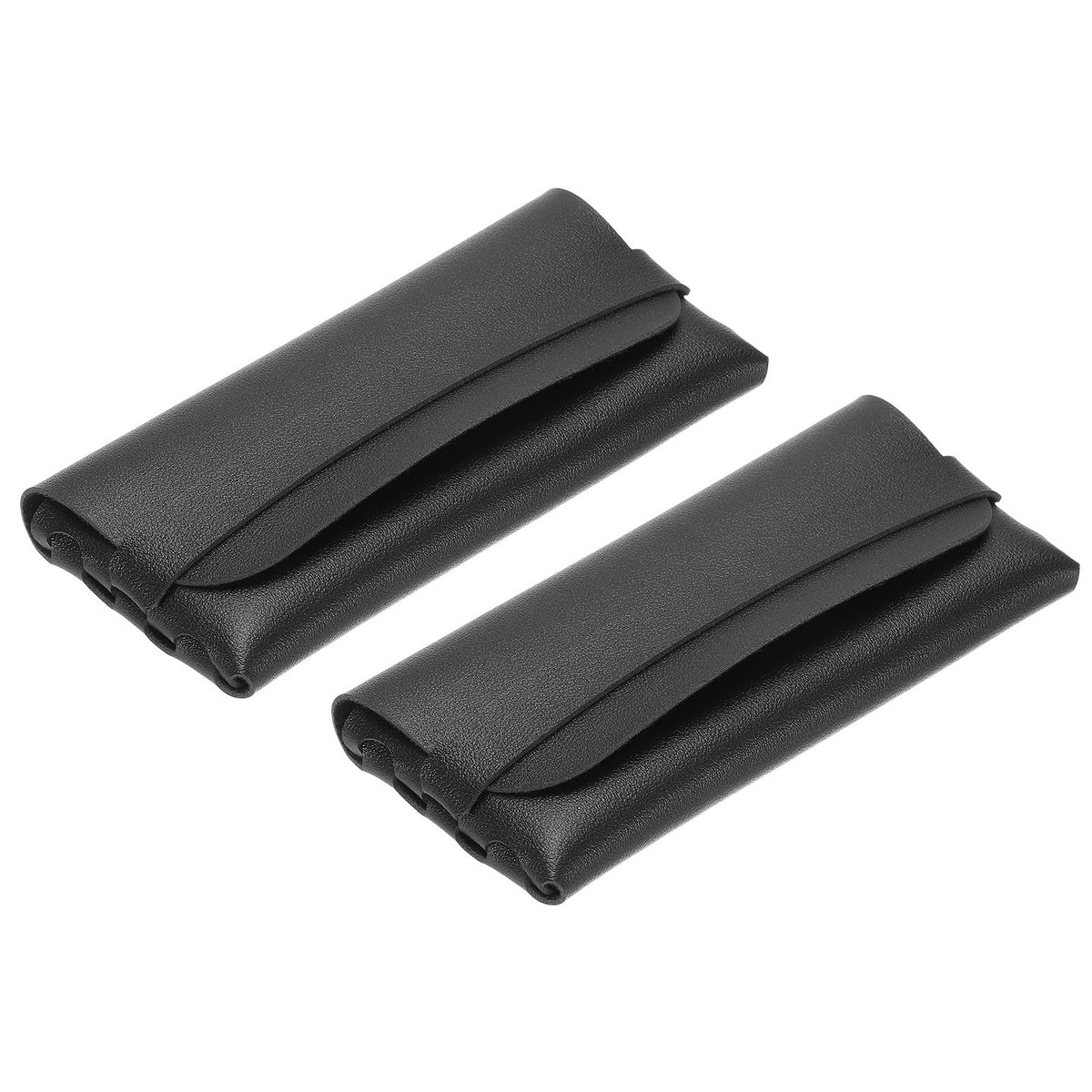 Dailygoods - 2 Zachte Bril Cases van Kunstleer - Beschermende Zonnebril Etui