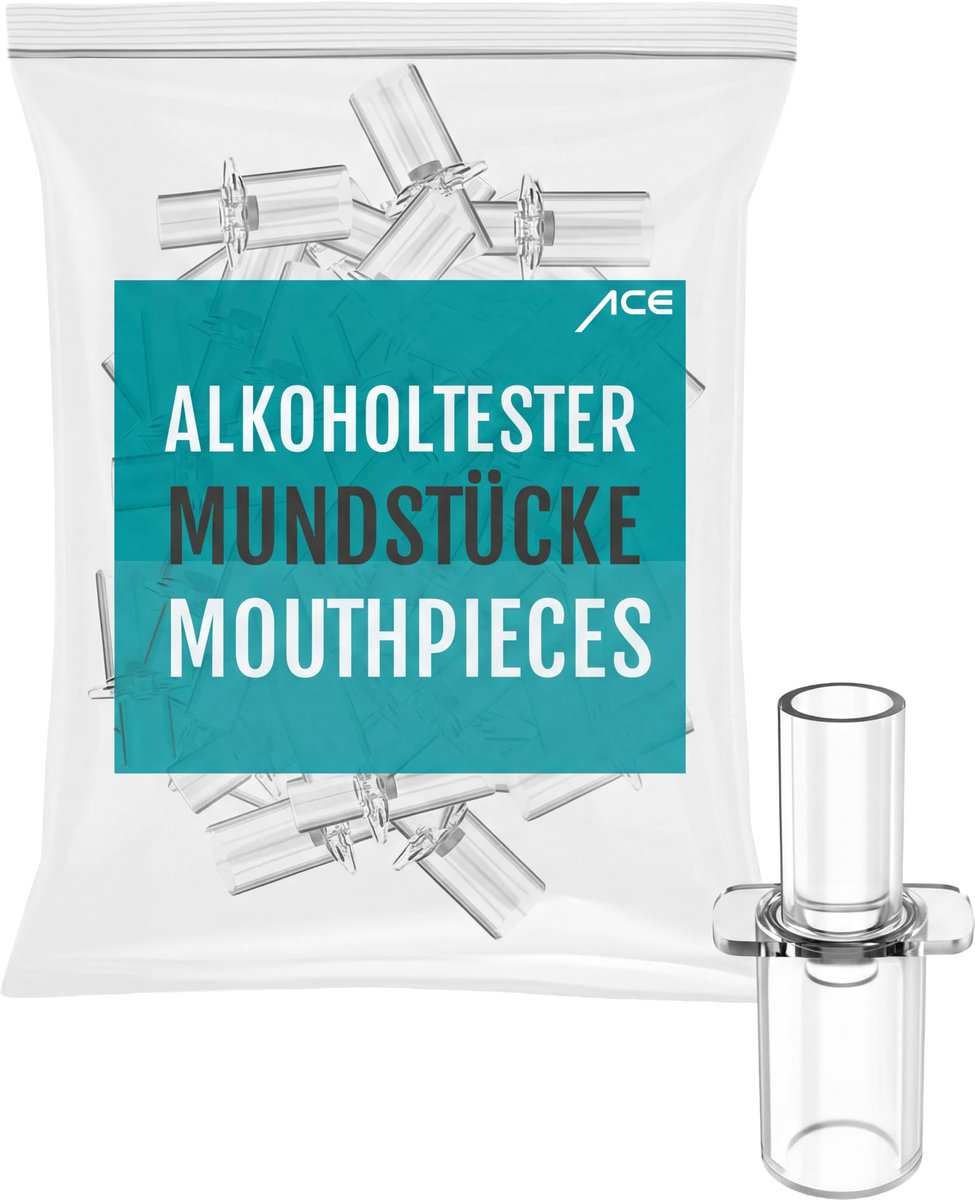 Dailygoods- Blaastest Mondstukken - 25x Mondstukken A - 100 Promilletester Mondstukken - Voorraadverpakking - Hoogwaardige Kwaliteit - Geschikt voor Alcoholmeting - Alcotester Mondstukken