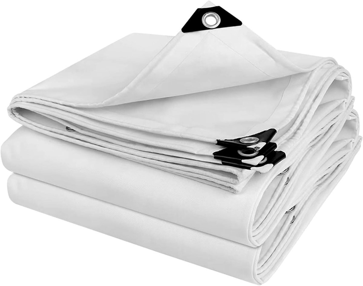 Waterdicht Dekzeil - Grondzeil Bodemzeil - Beschermend Afdekken - Scheurbestendig Canvas PVC - 1x1.5m - Wit