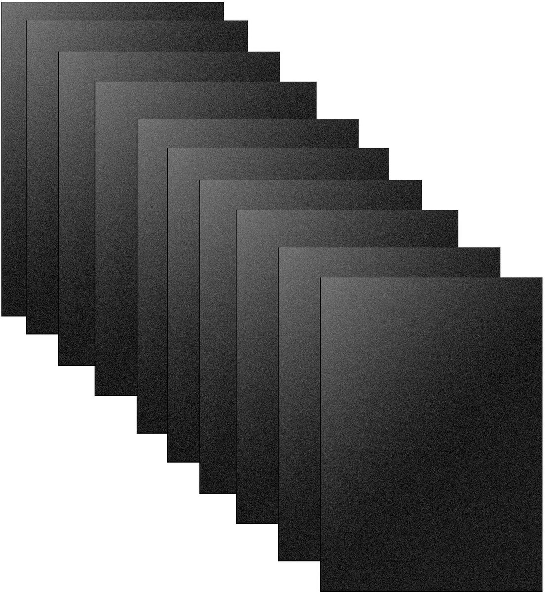 Dailygoods- Kunststof Platen - 10 Vellen Zwart - 210 x 297 x 1 mm - Waterdicht - Antislip - Schokbestendig - Voor Modelbouw