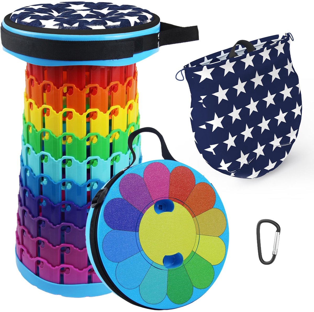 Dailygoods - Opvouwbare Stoel met Kussen en Draagtas - Max. 200 kg
